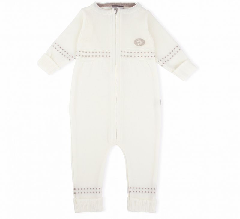 Lillelam Sparkedress classic ull tynn hvit