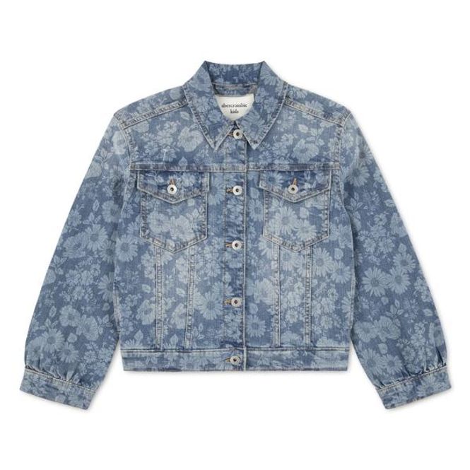 Hovedbilde Abercrombie denim jacket floral blues