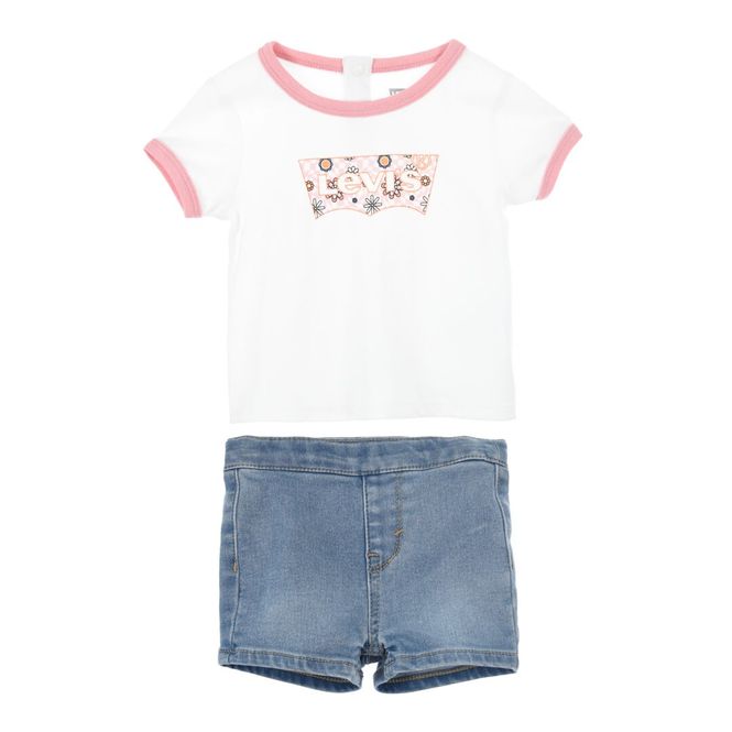 Hovedbilde Levi`s Shortssett batwing/blomst alyssum/pink