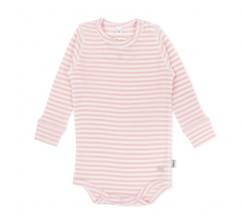 Lillelam Body ull striper rosa