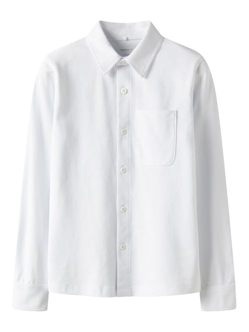 Hovedbilde Name It Ron jersey pen skjorte bright white