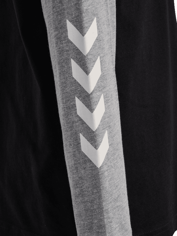 hmlJR Logo topp black grey melange