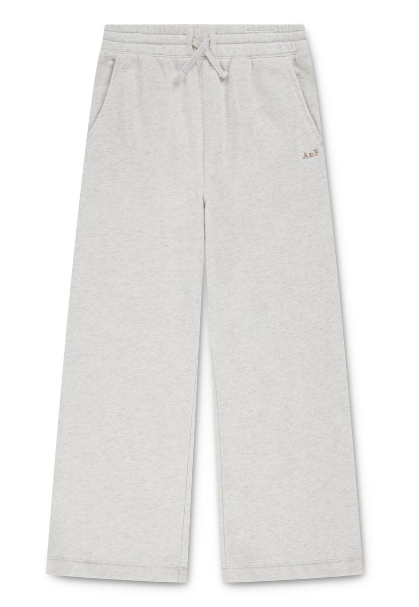 Abercrombie Joggebukse wide oatmeal heather