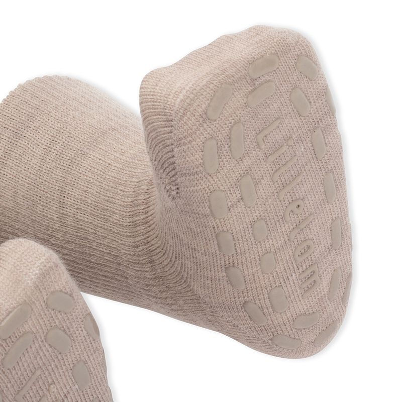 Lillelam Ull sokk antiskli  beige