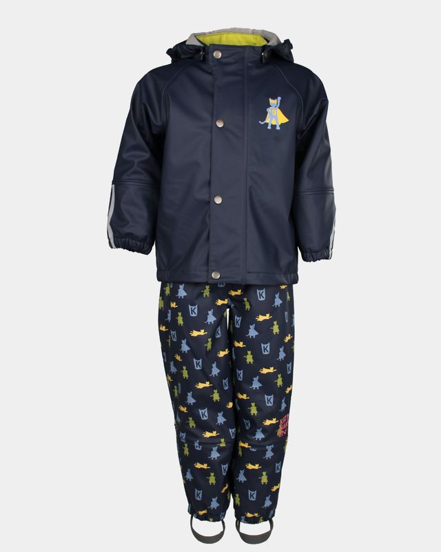 Kattnakken Plask regnsett marine