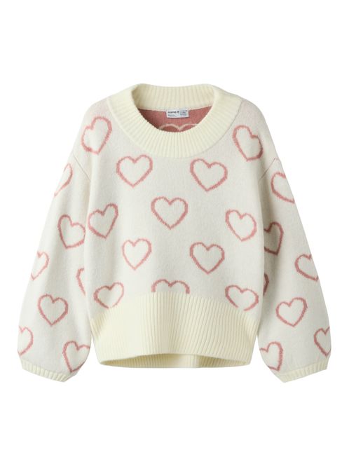 Hovedbilde Name It Nelly strikket genser  hjerter cloud ...