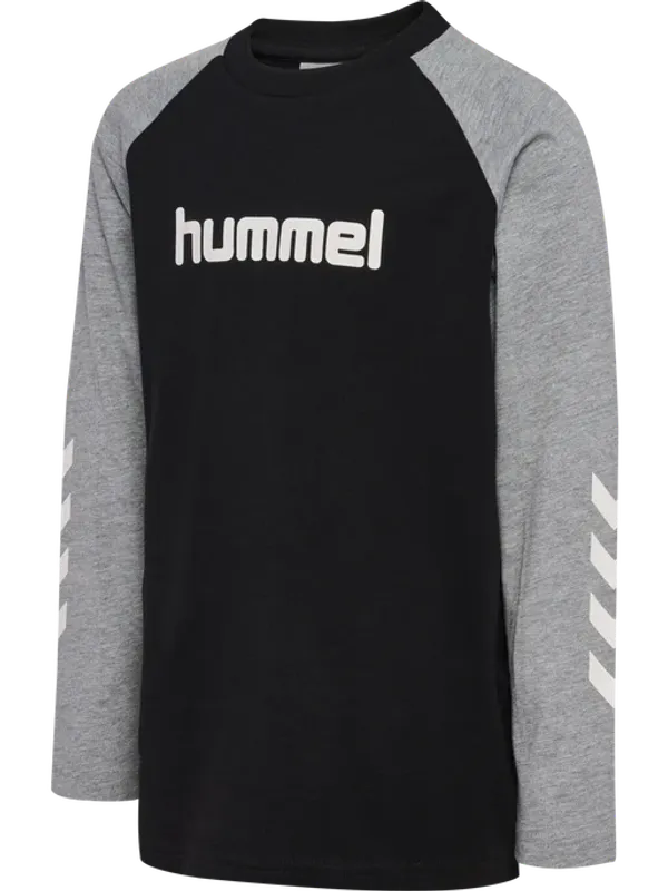 hmlJR Logo topp black grey melange