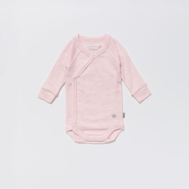 Hovedbilde Lillelam Omslagsbody ull mini himmelrosa