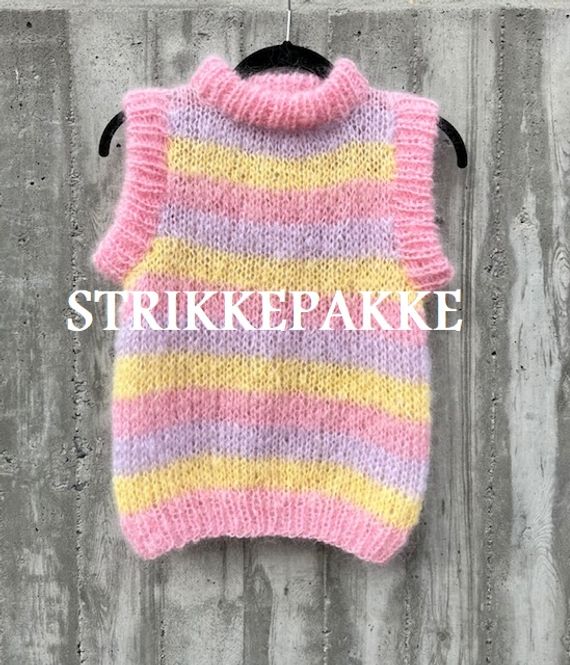 Hovedbilde Strikkepakke MTH Layered lemonade pink 4-14 år
