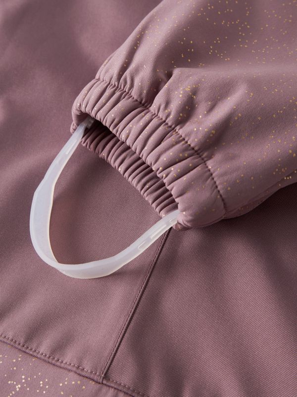 Name It Alfa softshell dress frill wistful mauve foil dots