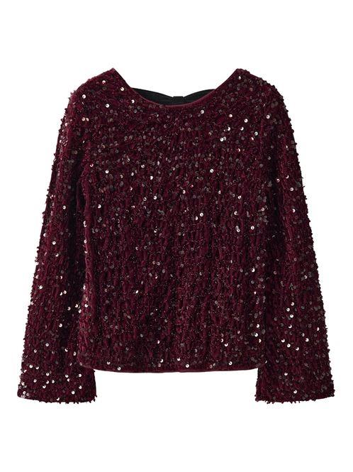 Hovedbilde Name It Rusitta bluse paljett burgundy