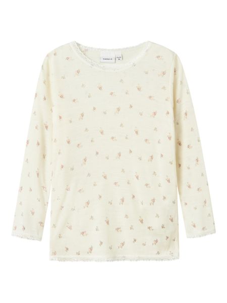 Hovedbilde Name It Wang ull topp snow white blomster