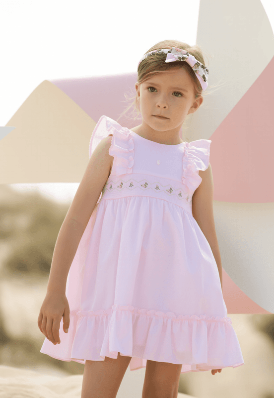 Patachou Kjole pink broderi