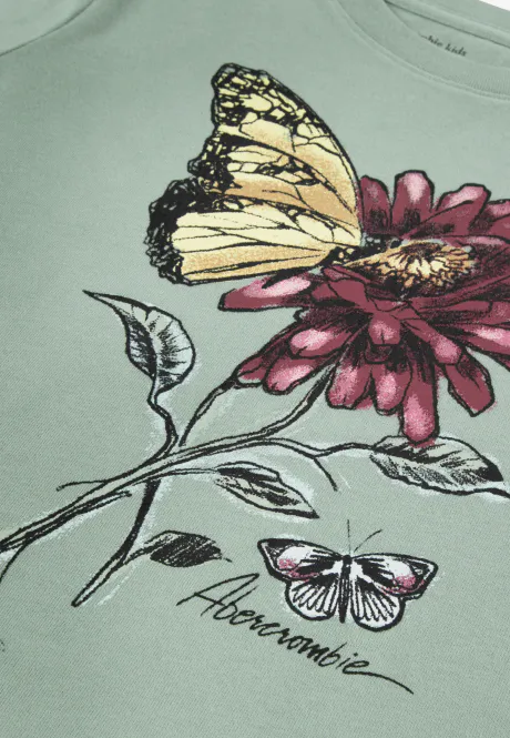 Hovedbilde Abercrombie flower butterfly T-shirt iceberg ...